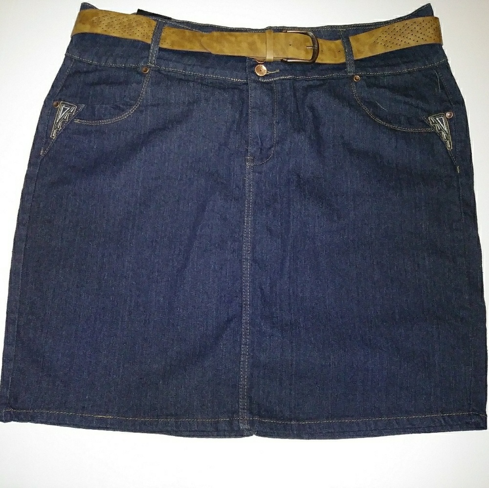 Ko Ko Ailis Stretch Jean Denim Skirt Size 20